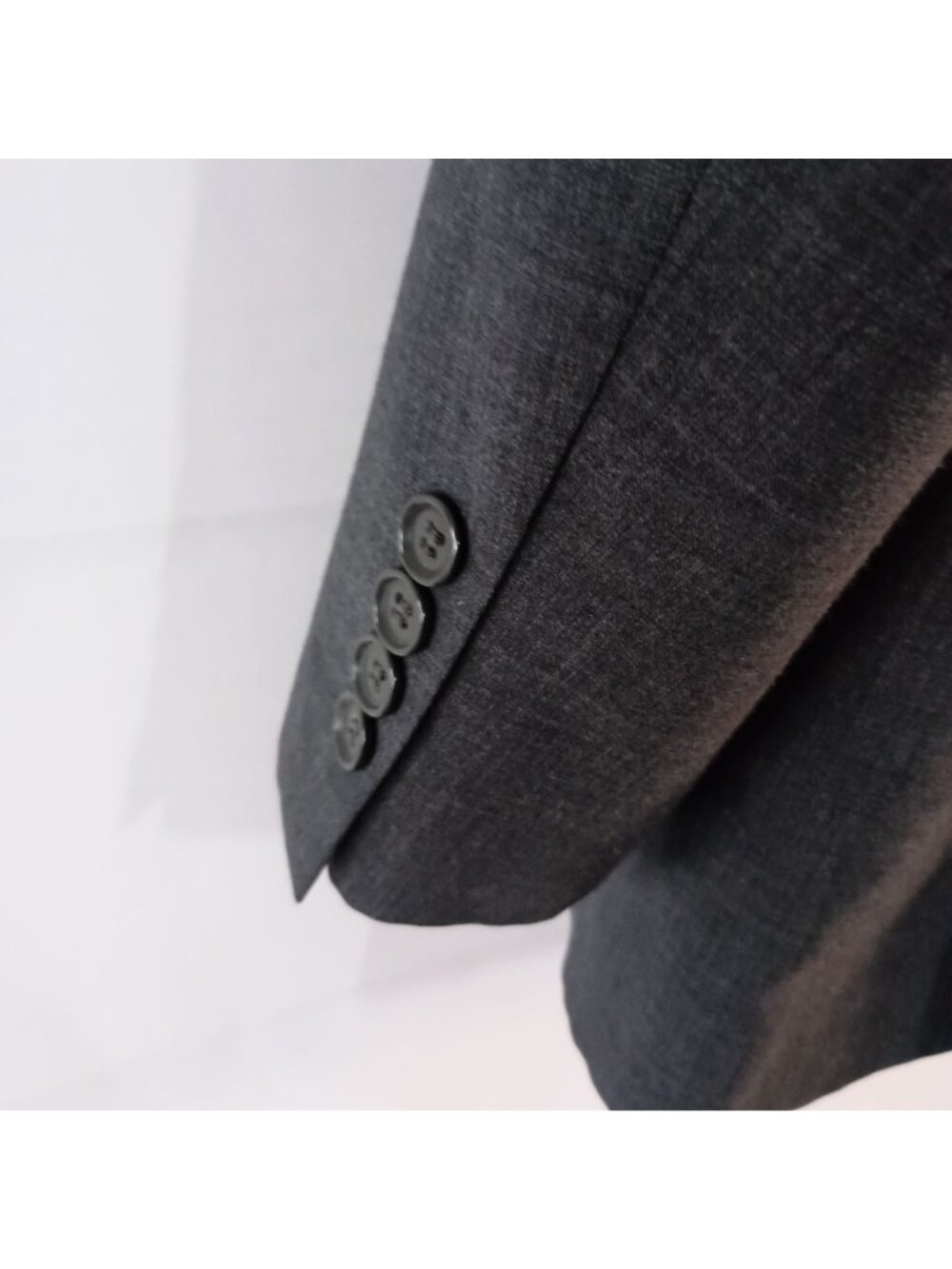 Louis Raphael Luxe Gray Wool Suit Jacket Blazer 42R Tailored Fit 3 Button - Picture 5 of 10